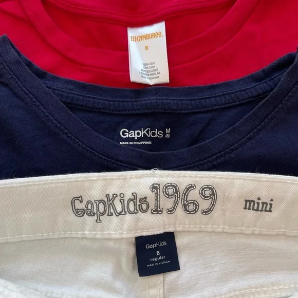 Gymboree & GAPKids T-Shirt & White Denim Skirt Bundle Girls Size Medium (8) - Picture 9 of 10